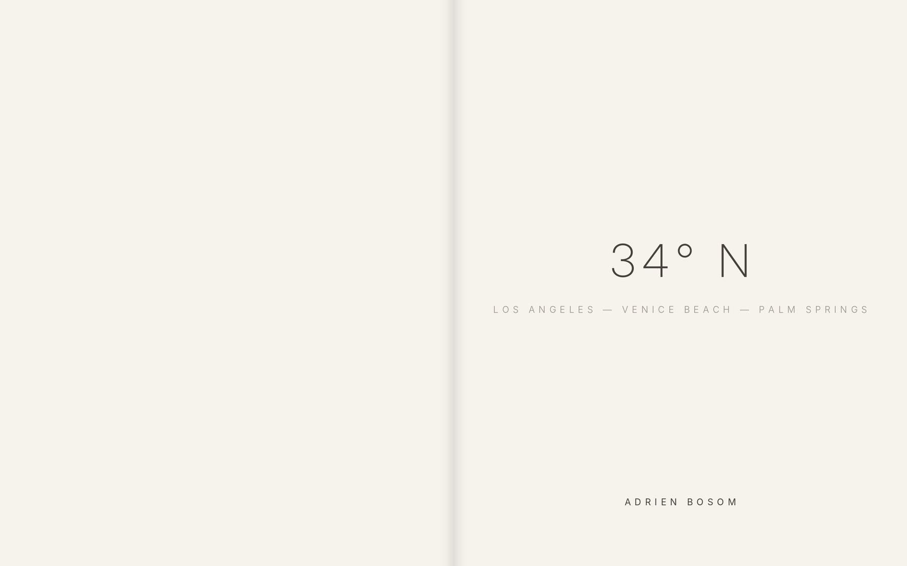 34° N, page 1 du livre : titre